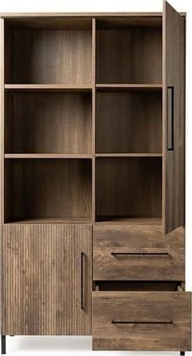 Feelings Wonen meubelen Napoli bergkast 2D+2L+3OV Naturel Bergkast