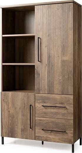 Feelings Wonen meubelen Napoli bergkast 2D+2L+3OV Naturel Bergkast