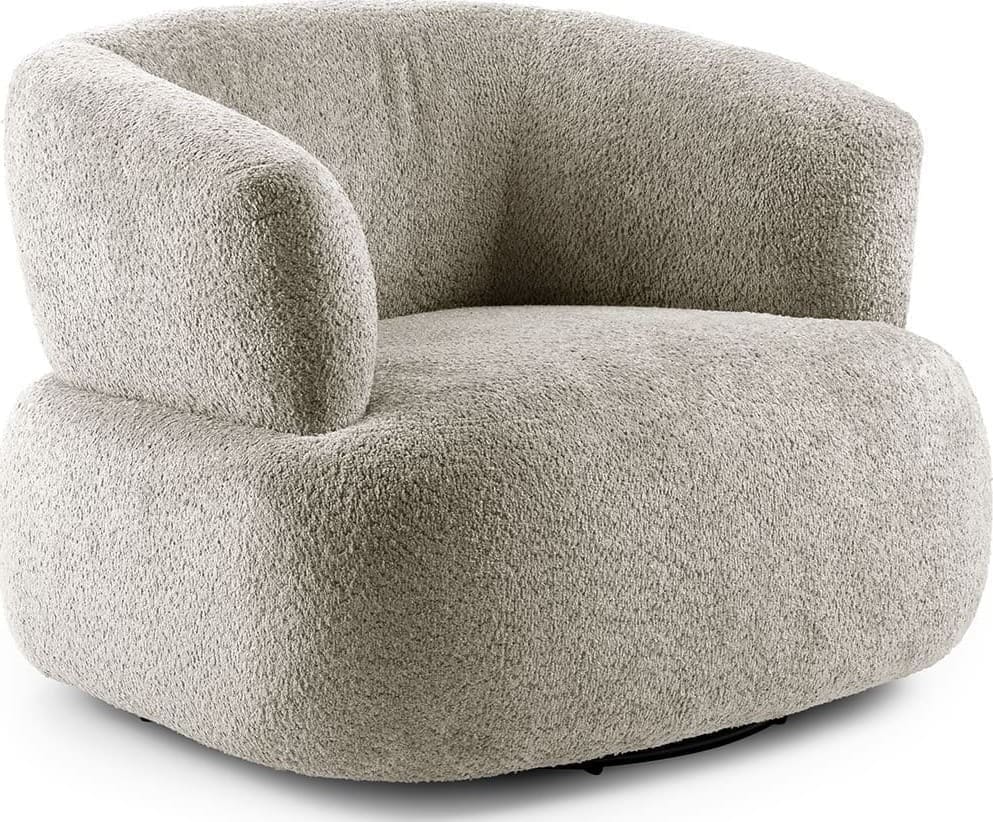 Feelings Wonen meubelen Renzo draaifauteuil beige Beige|Wit Fauteuil