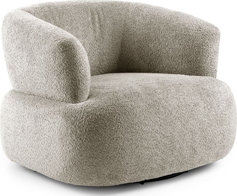 Feelings Wonen meubelen Renzo draaifauteuil beige Beige|Wit Fauteuil
