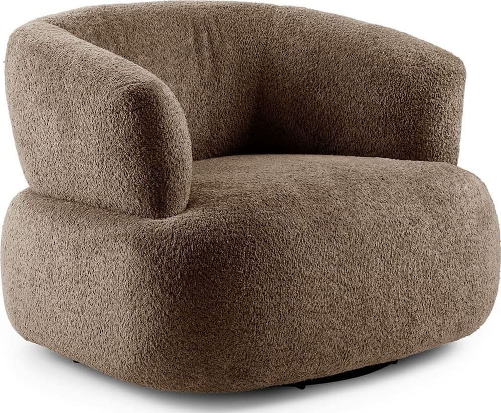 Feelings Wonen meubelen Renzo draaifauteuil bruin Bruin Fauteuil