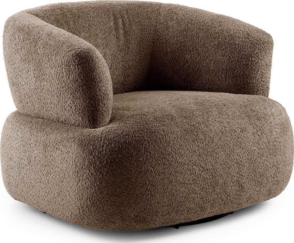 Feelings Wonen meubelen Renzo draaifauteuil bruin Bruin Fauteuil