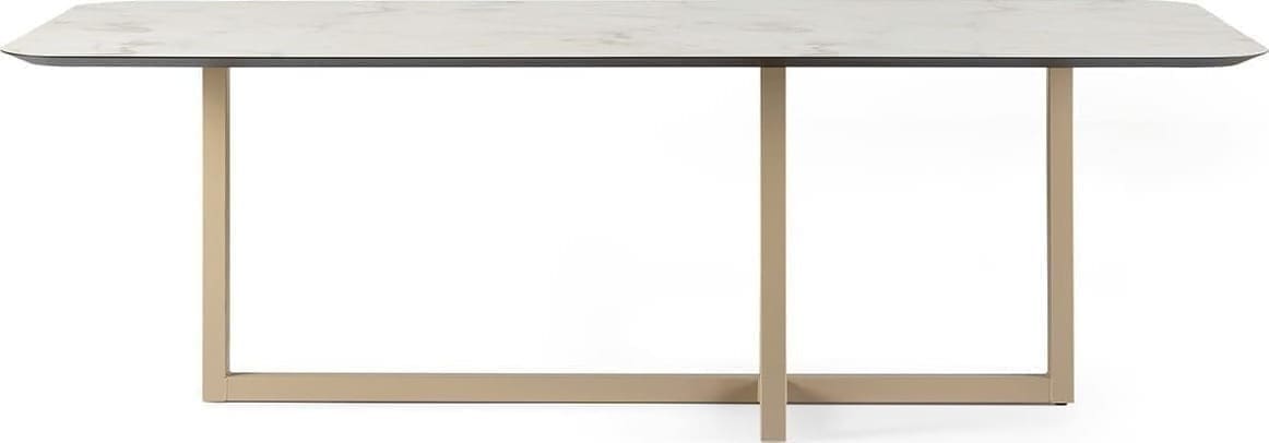 Feelings Wonen meubelen Table+ eettafel afgeronde hoeken Naturel Eettafel