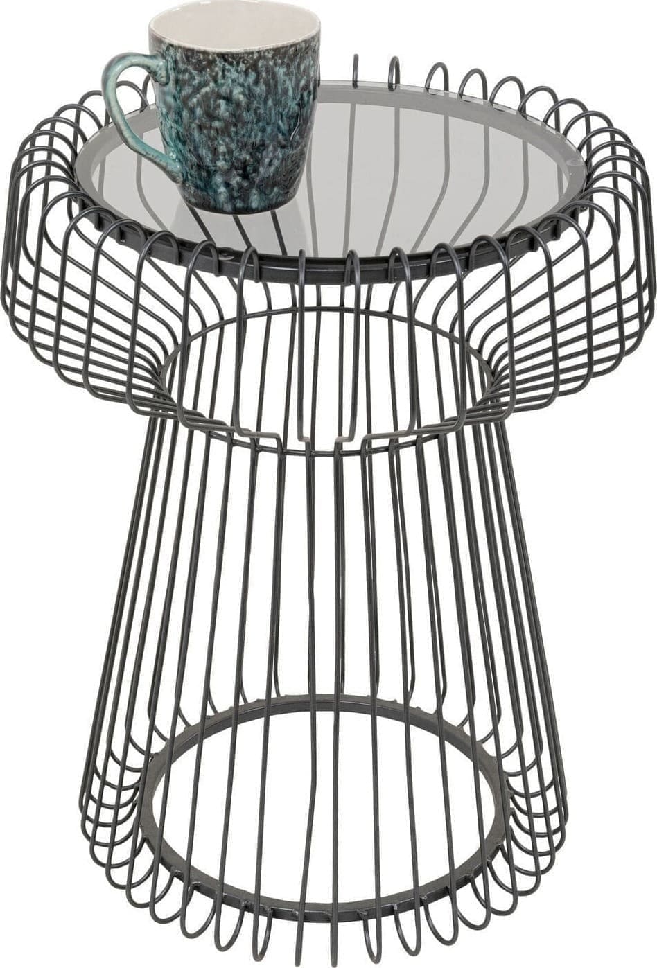 Bijzettafel Lisboa Black Ø38cm Kare Design Bijzettafel 70155