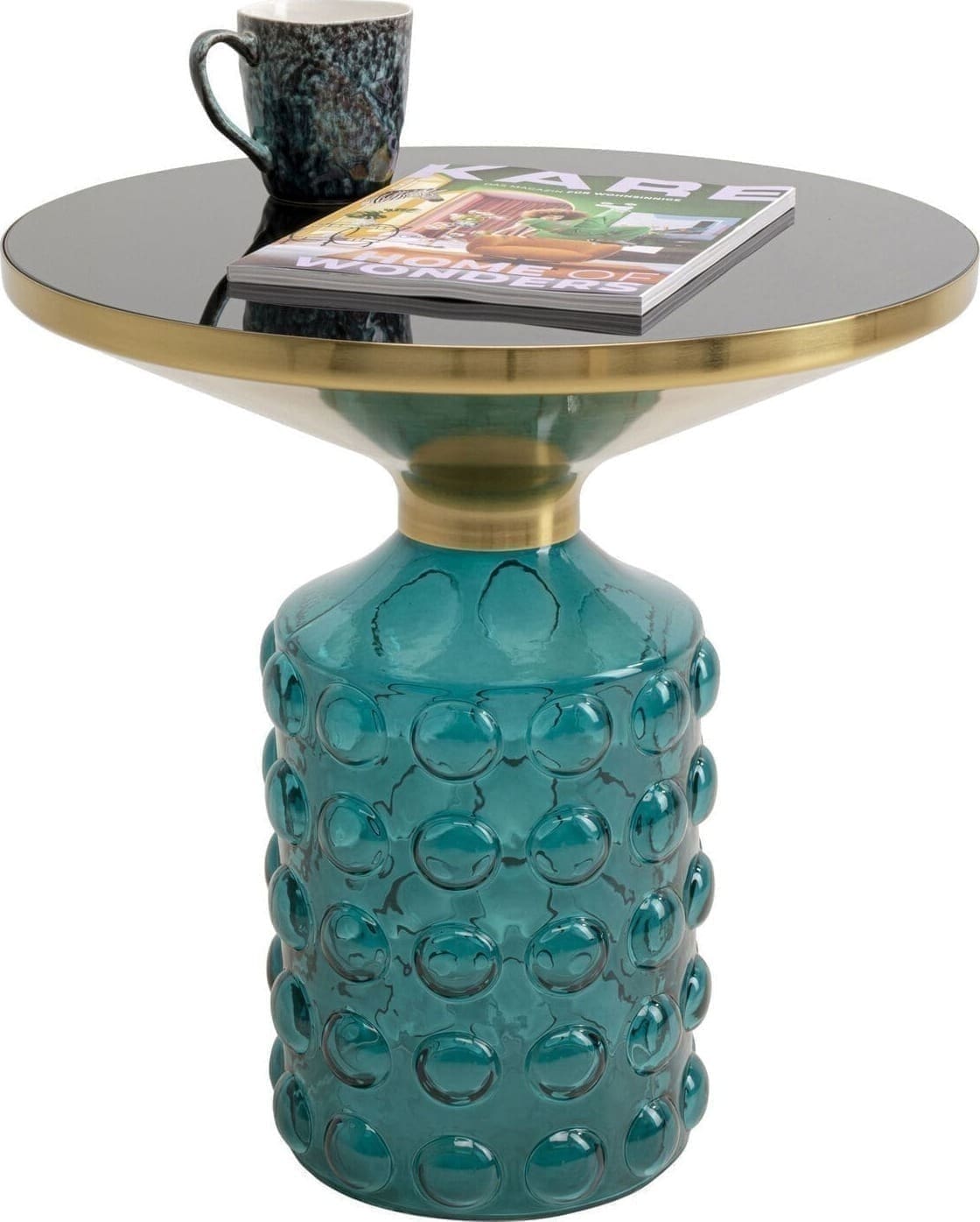 Bijzettafel Lola Blue Ø50cm Kare Design Bijzettafel 70648