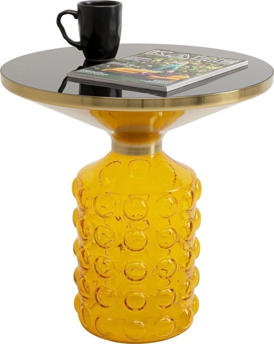 Bijzettafel Lola Yellow Ø50cm Kare Design Bijzettafel 70643