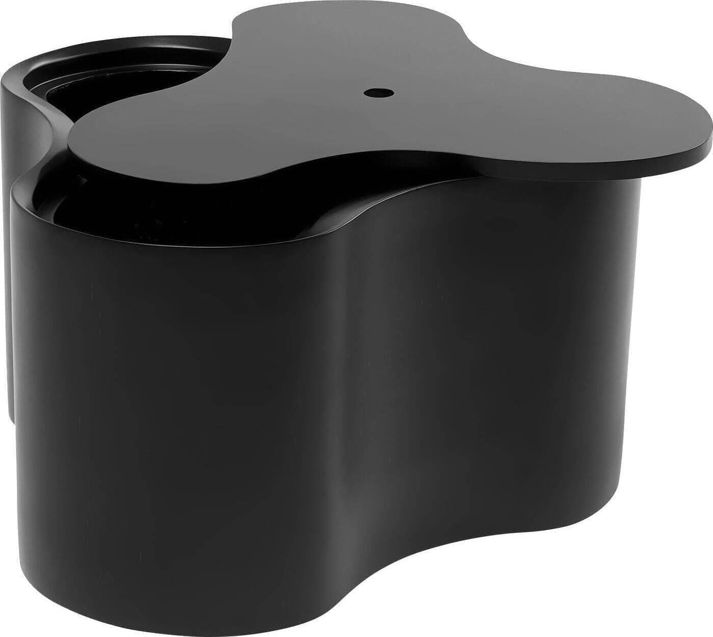Bijzettafel Lotus Black 30cm Kare Design Bijzettafel 70874