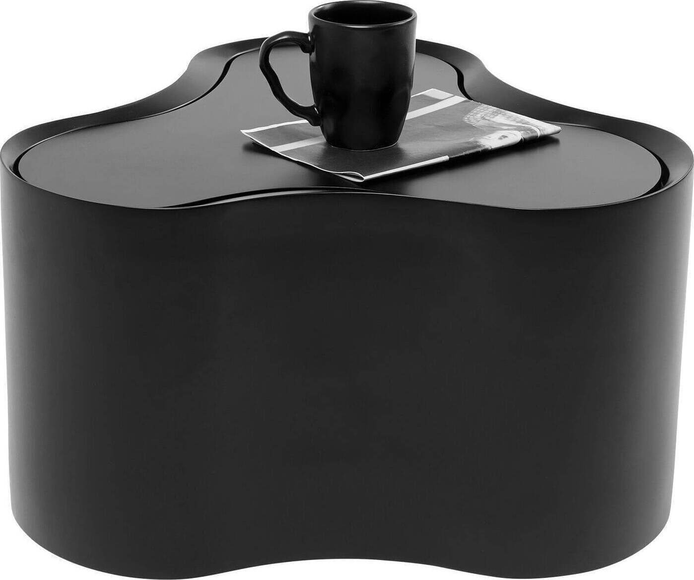 Bijzettafel Lotus Black 30cm Kare Design Bijzettafel 70874