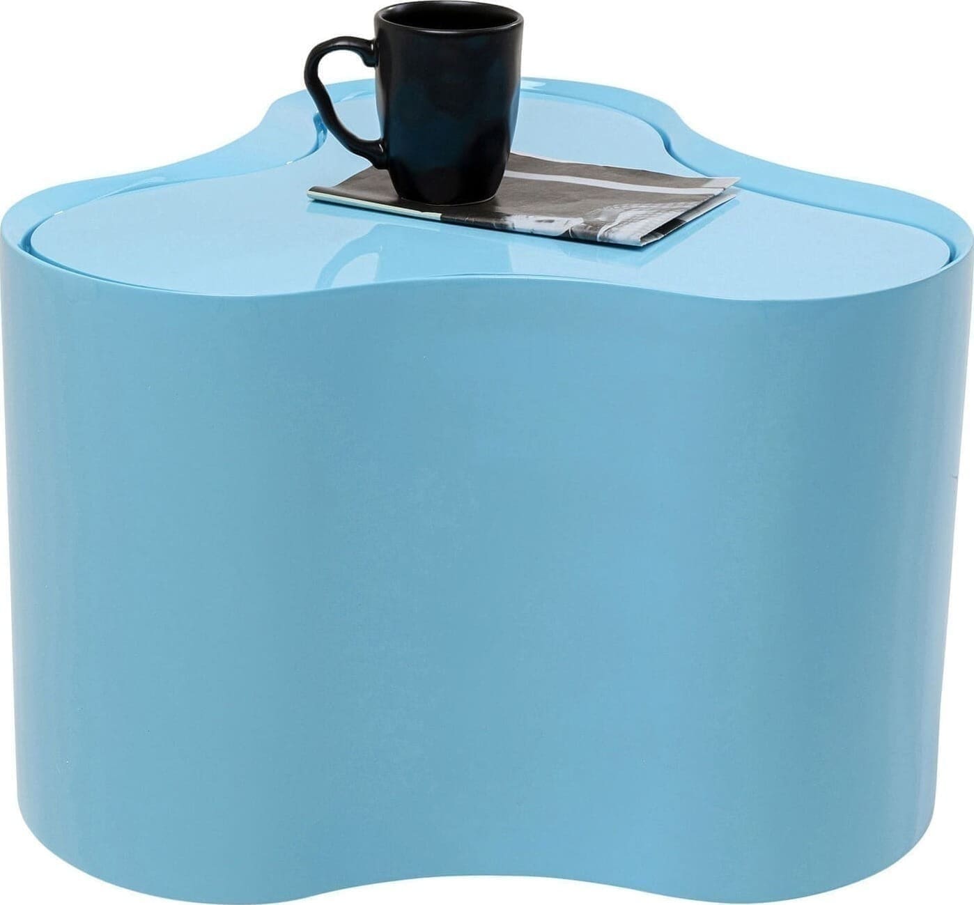 Bijzettafel Lotus Light Blue 30cm Kare Design Bijzettafel 70882
