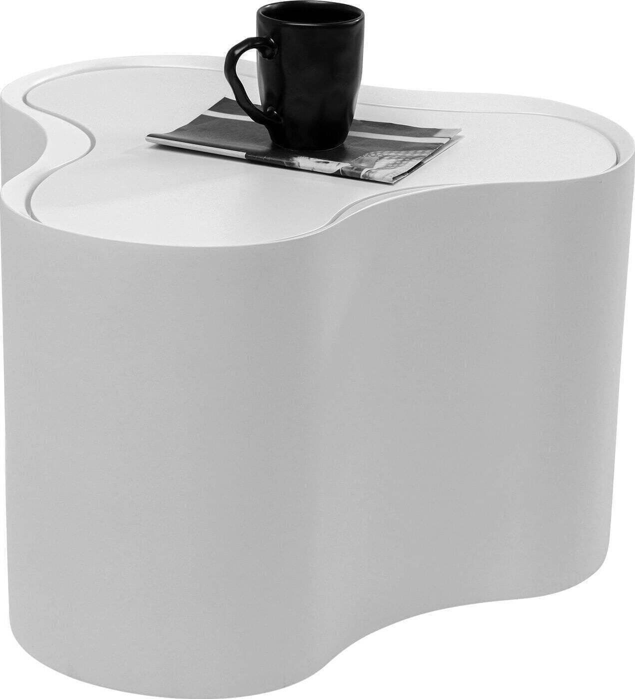 Bijzettafel Lotus White 35cm Kare Design Bijzettafel 70880