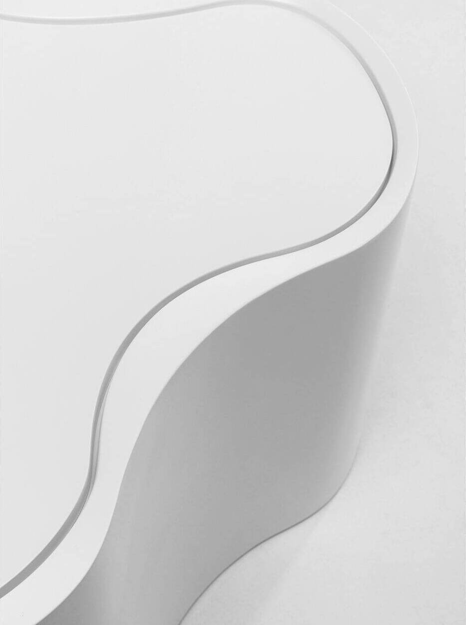 Bijzettafel Lotus White 35cm Kare Design Bijzettafel 70880