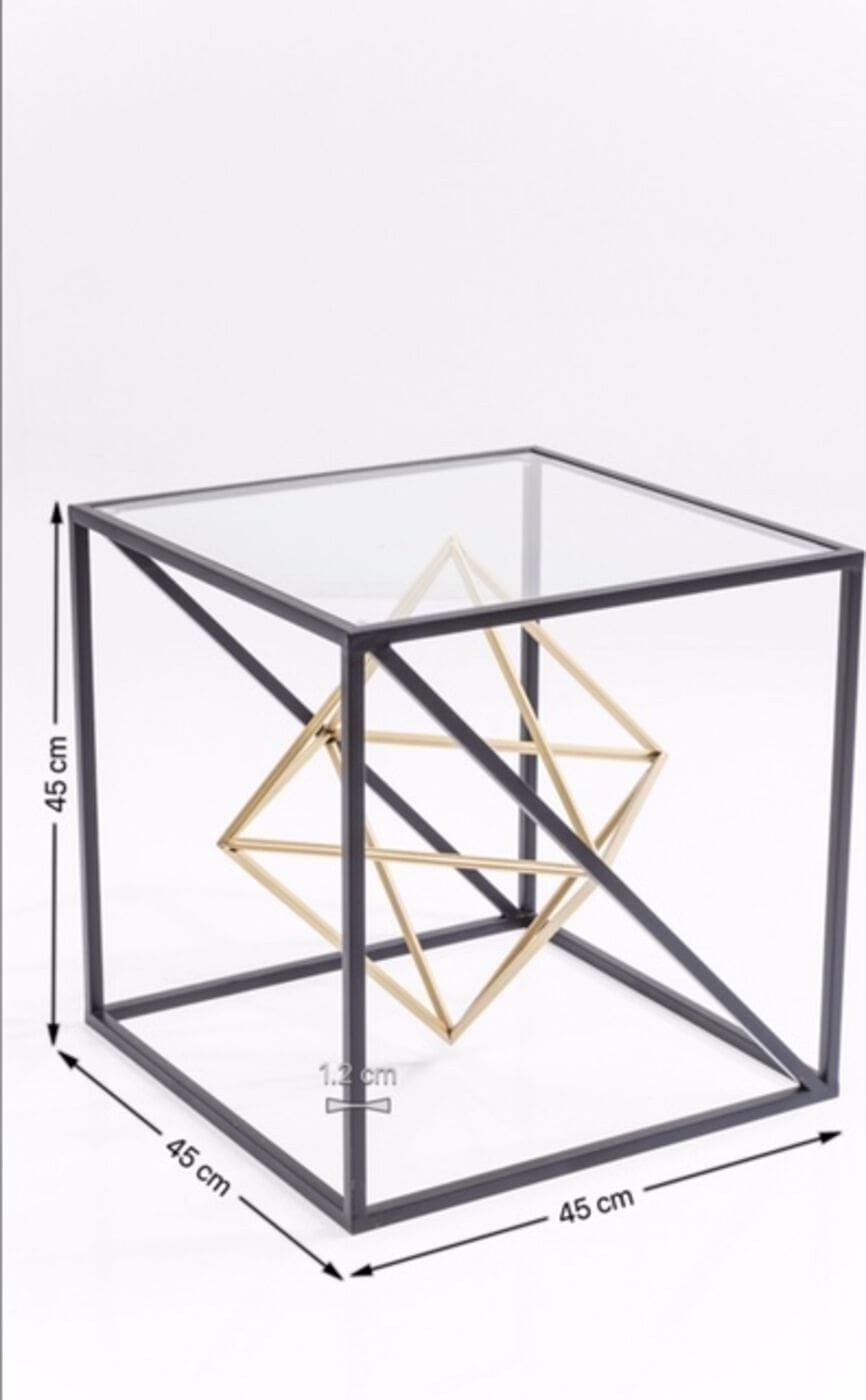 Bijzettafel Prisma 45x45cm Kare Design Bijzettafel 82170