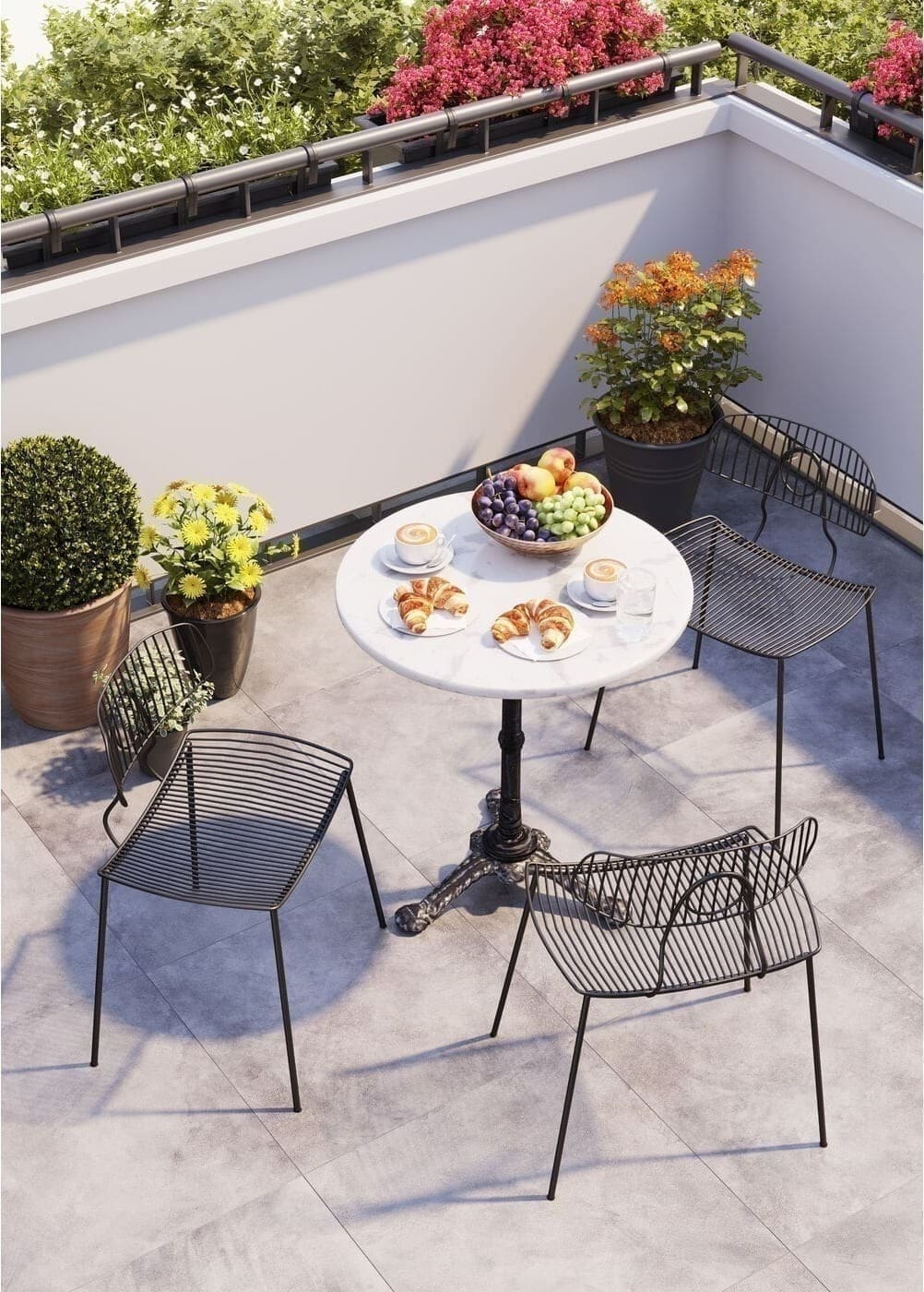 Bistro Tafel Kaffeehaus Round WhiteØ 60 Kare Design Eettafel 85157
