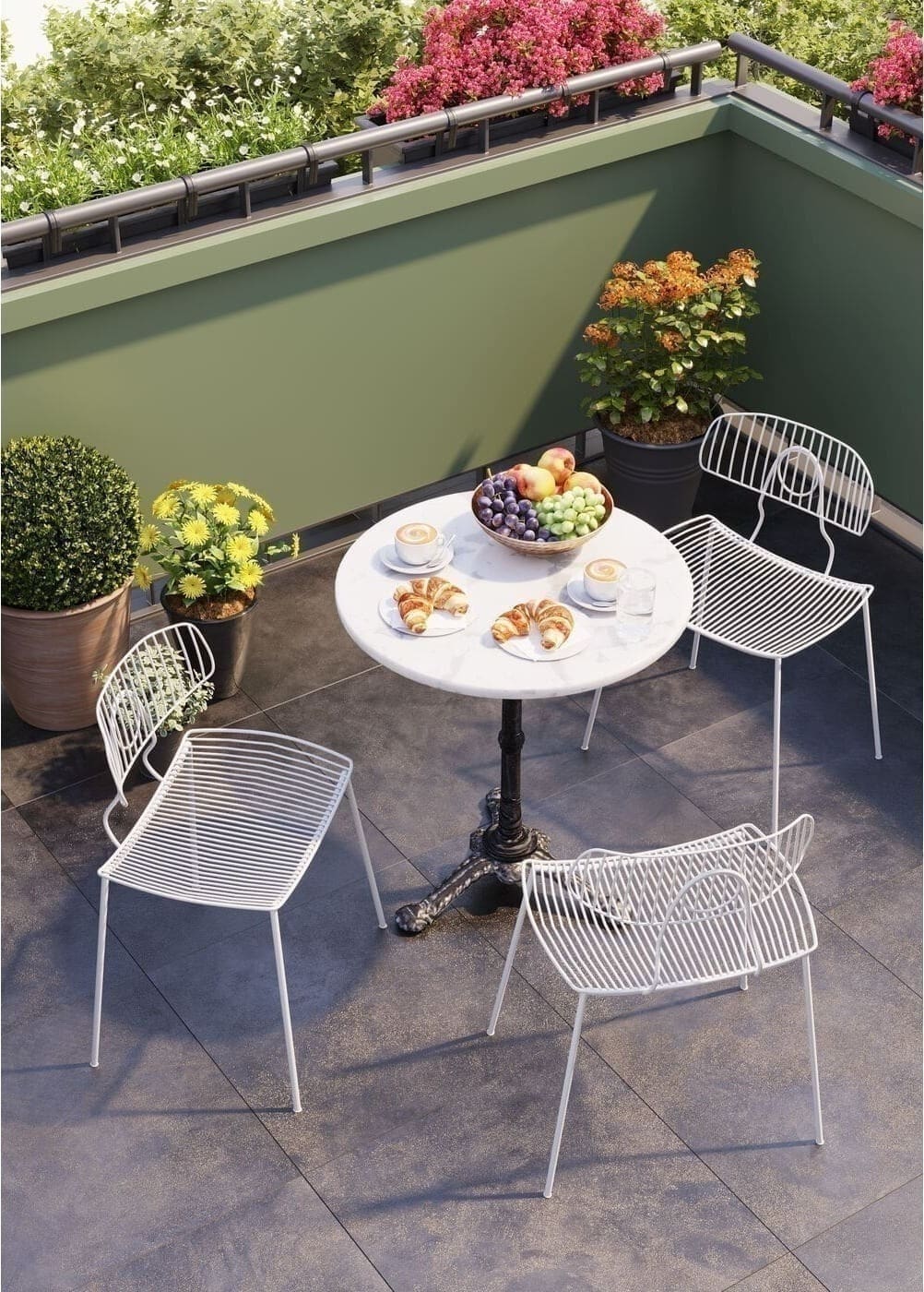 Bistro Tafel Kaffeehaus Round WhiteØ 60 Kare Design Eettafel 85157