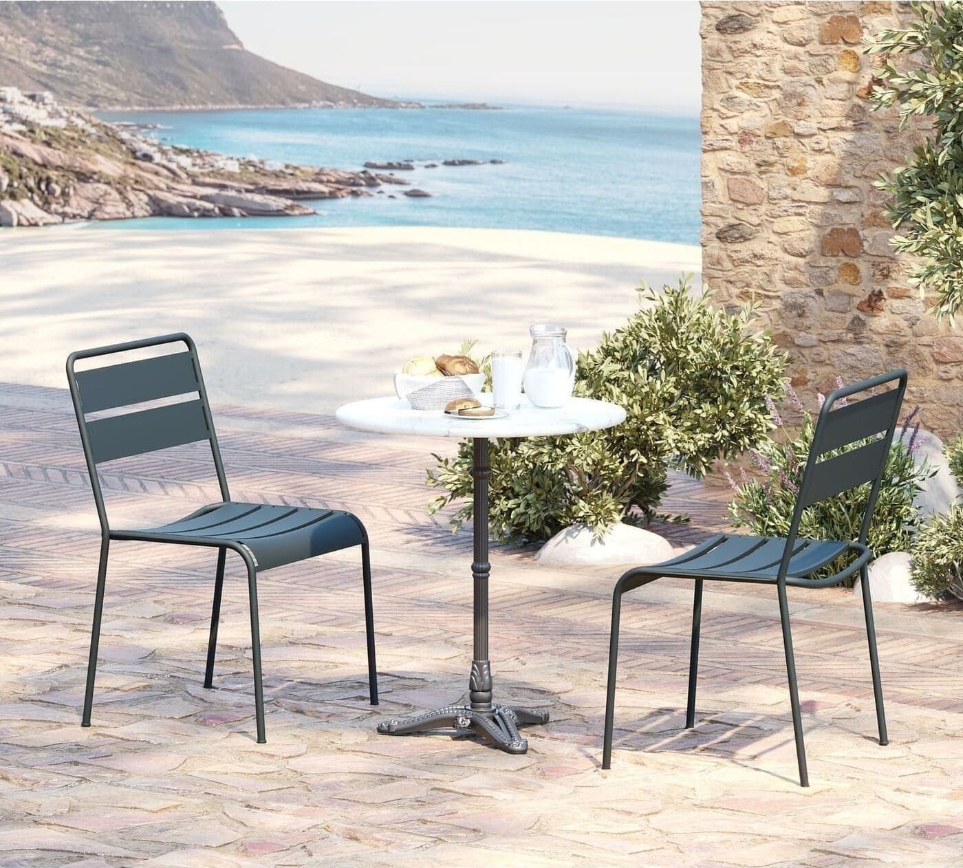 Bistro Tafel Kaffeehaus Round WhiteØ 60 Kare Design Eettafel 85157