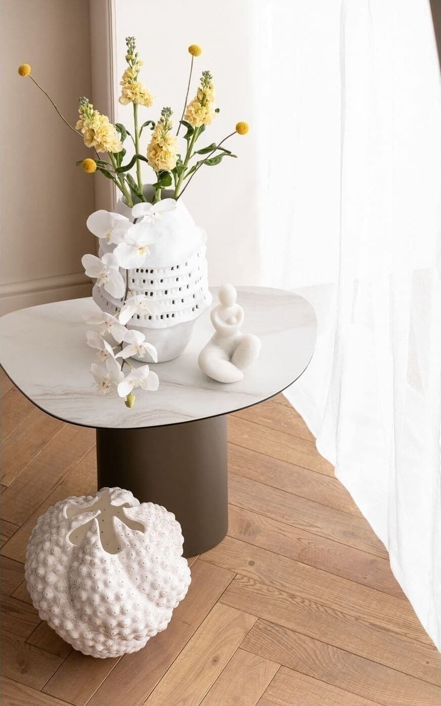 Deco Vaas Anemone White 37cm Kare Design Vaas 57496