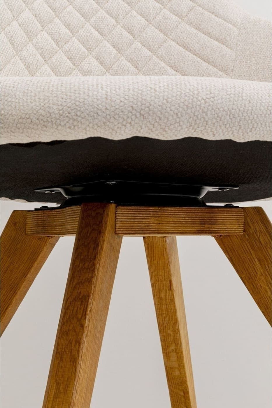 Draaistoel Coco Wood Cream Kare Design Eetkamerstoel 70740