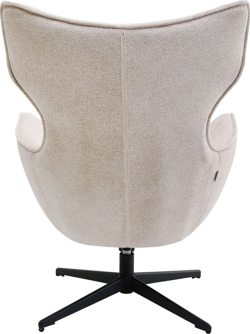 Draaistoel Met Arm + Hocker Jules Cream Kare Design Armstoel 70821