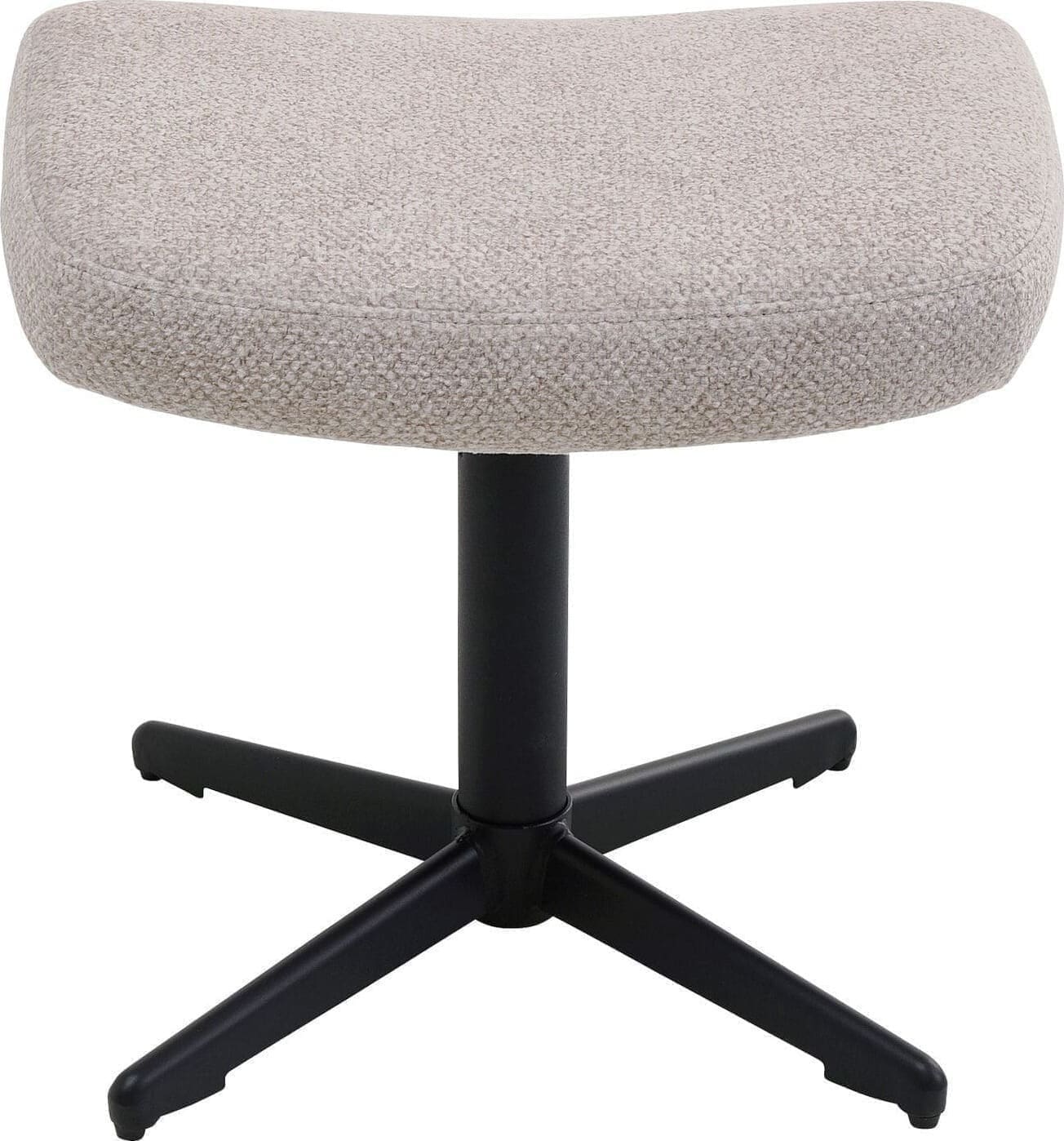 Draaistoel Met Arm + Hocker Jules Cream Kare Design Armstoel 70821