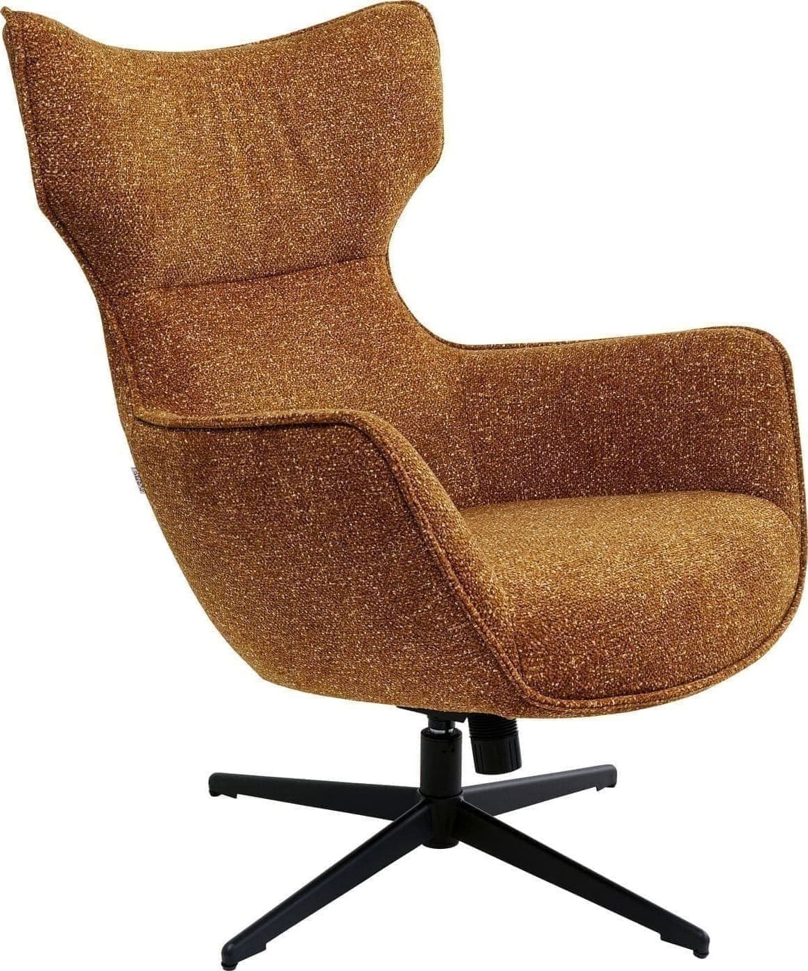 Draaistoel Met Arm + Hocker Jules Yellow Kare Design Armstoel 70822