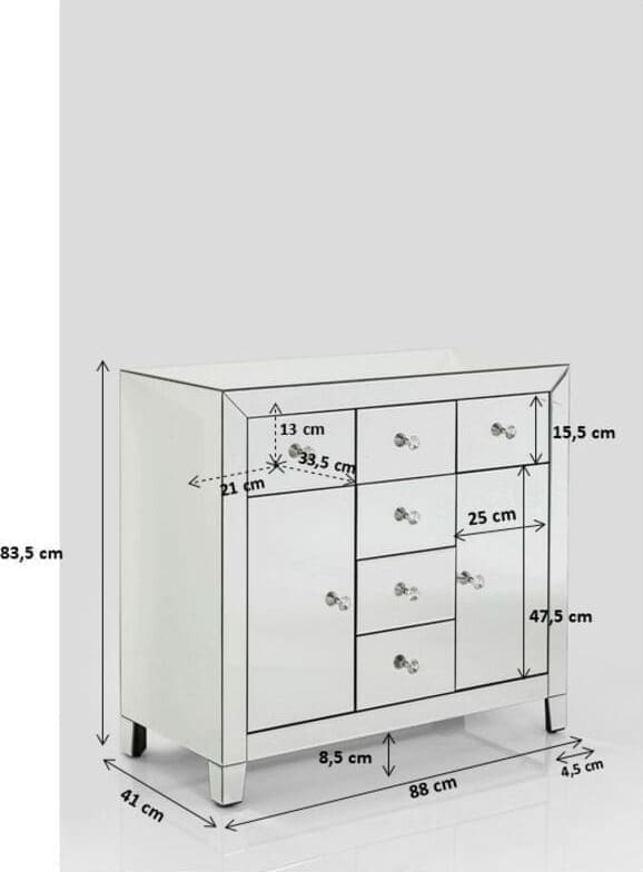 Dressoir Luxury 2 Doors 6 Drawers Kare Design Dressoir 82234