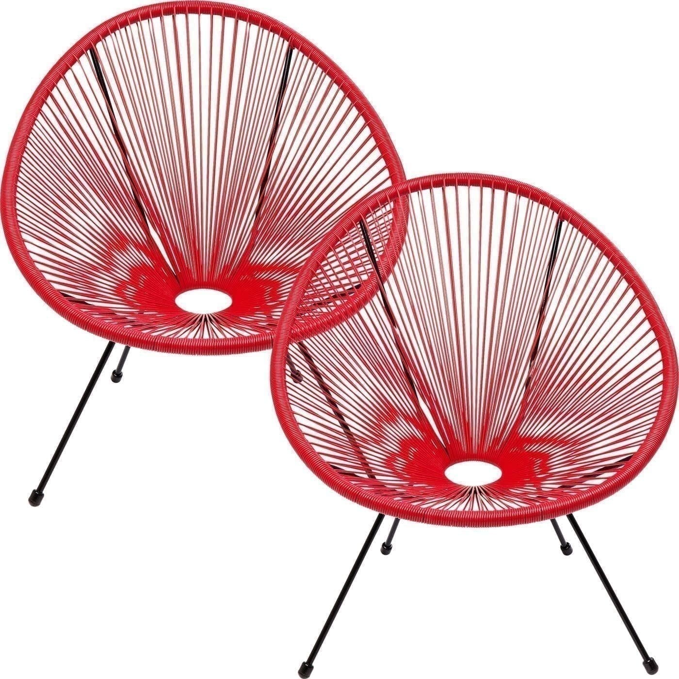 Fauteuil Acapulco Cherry 2/Set Kare Design Fauteuil 47426