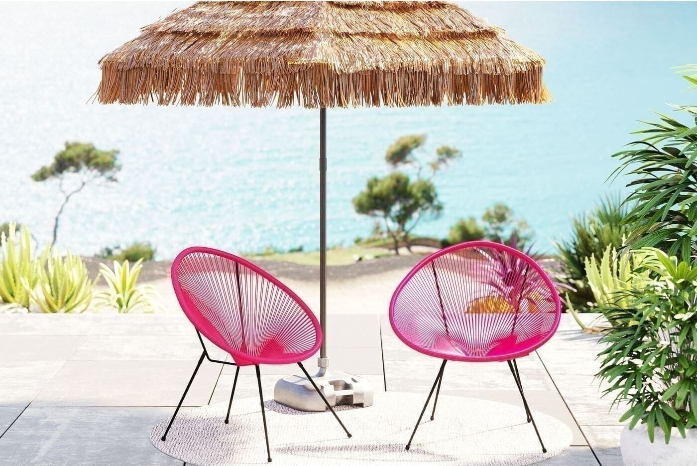 Fauteuil Acapulco Pink 2/Set Kare Design Fauteuil 47423