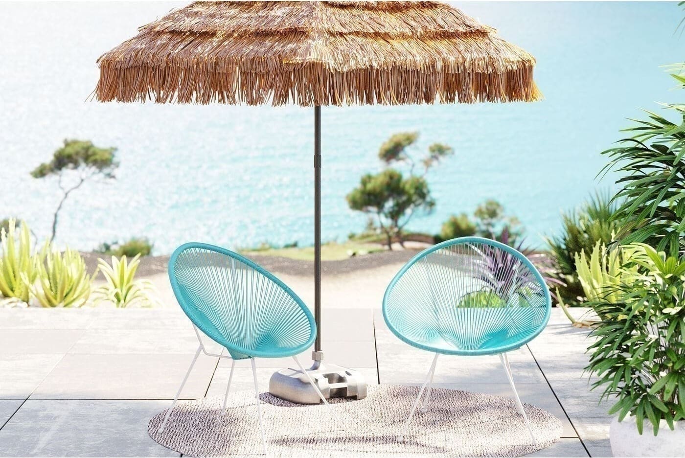 Fauteuil Acapulco Turquoise 2/Set Kare Design Fauteuil 47429