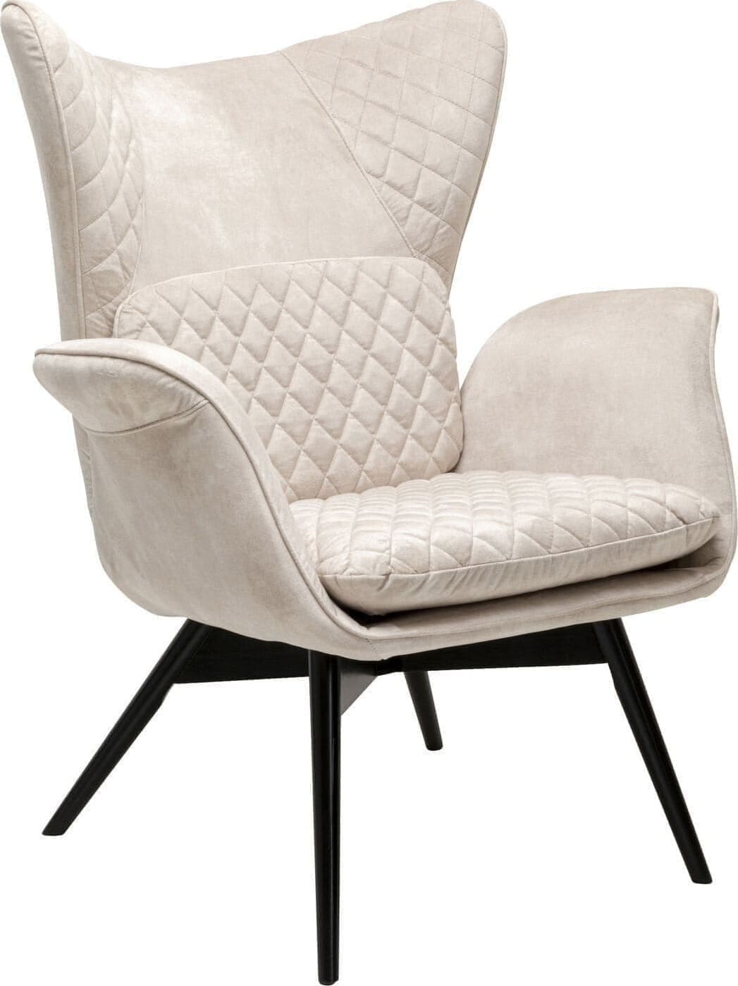 Fauteuil Tudor Velvet Creme Kare Design Fauteuil 70738