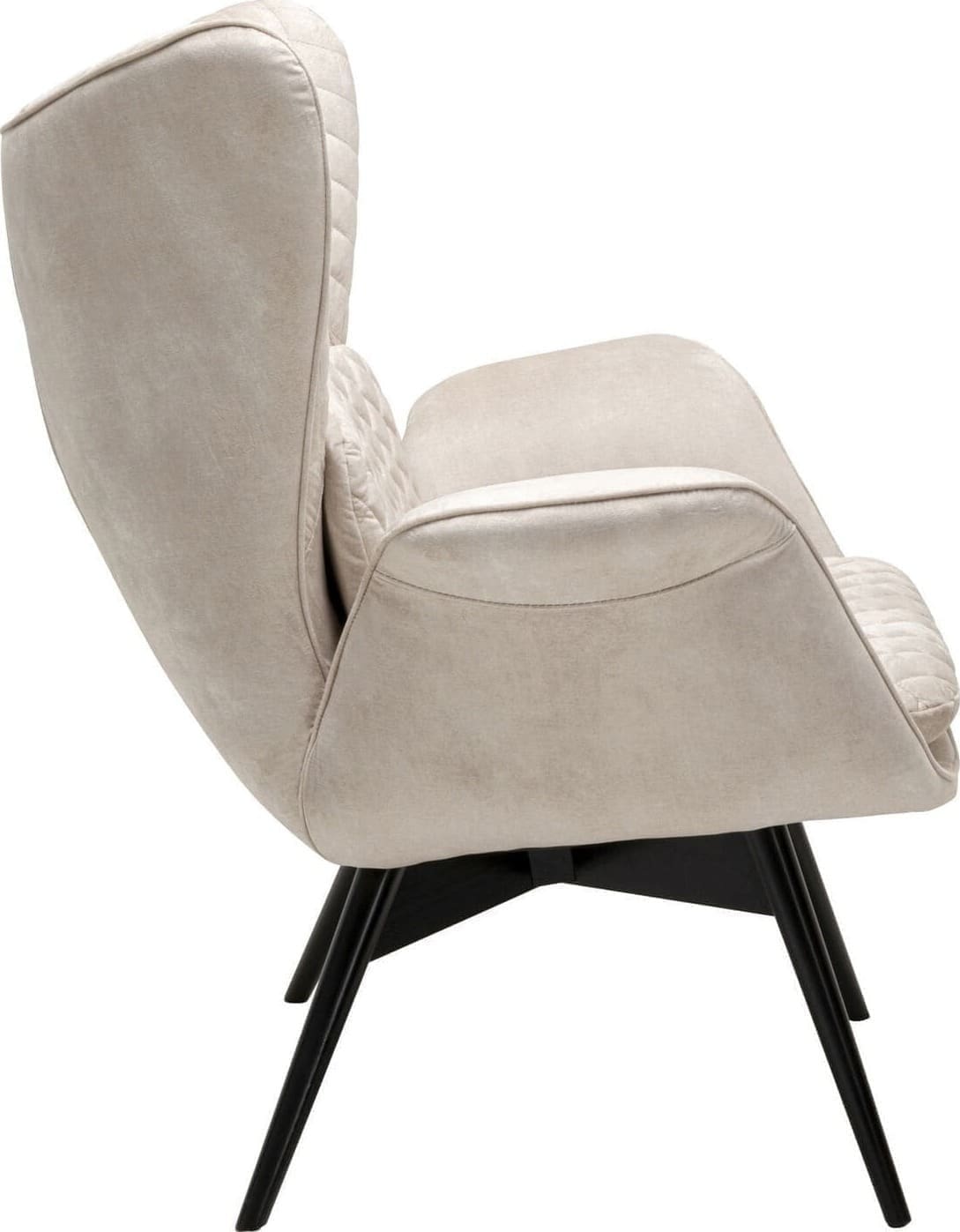 Fauteuil Tudor Velvet Creme Kare Design Fauteuil 70738