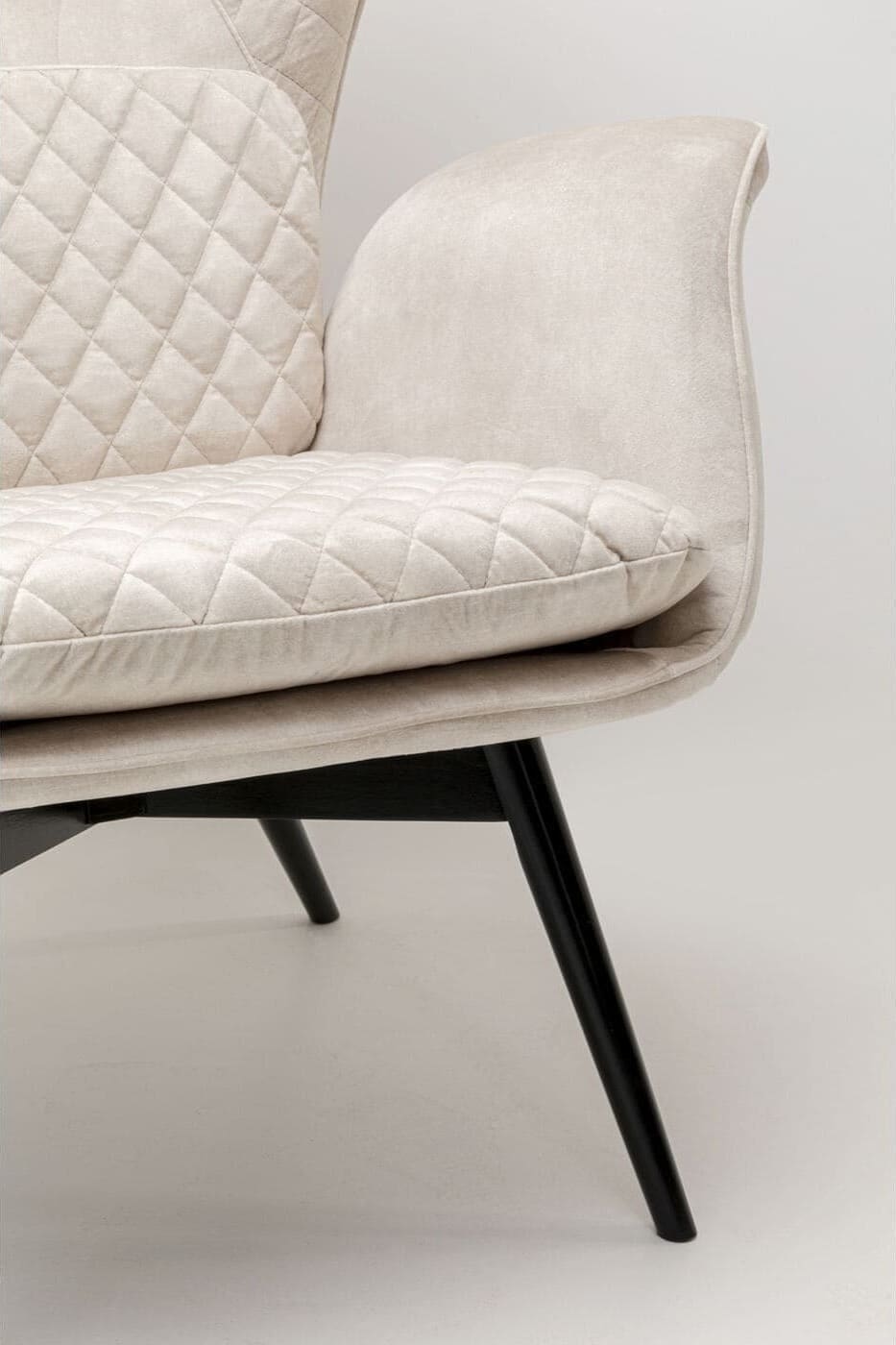 Fauteuil Tudor Velvet Creme Kare Design Fauteuil 70738