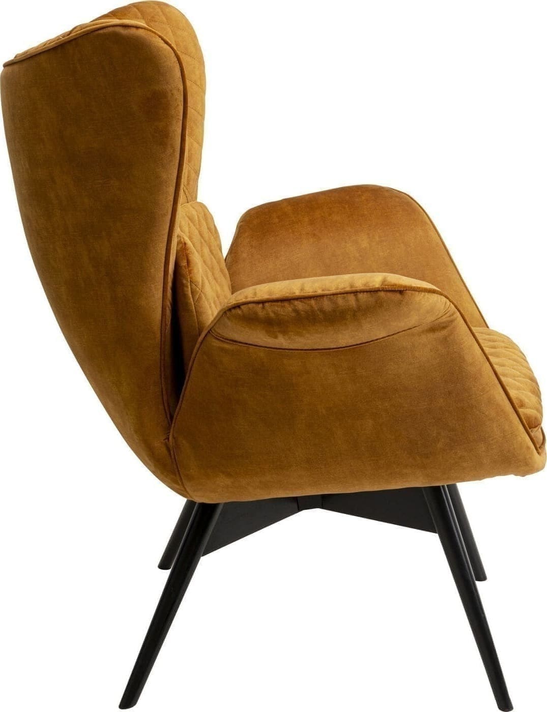 Fauteuil Tudor Velvet Gold Brown Kare Design Fauteuil 70737