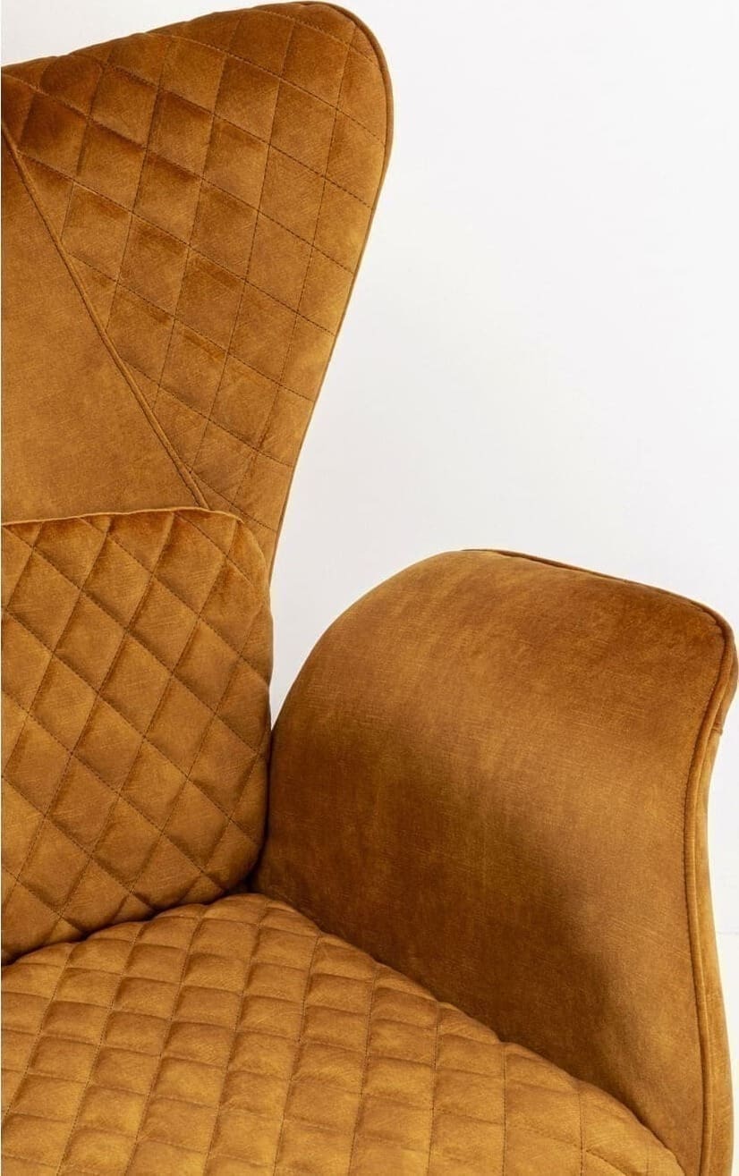 Fauteuil Tudor Velvet Gold Brown Kare Design Fauteuil 70737