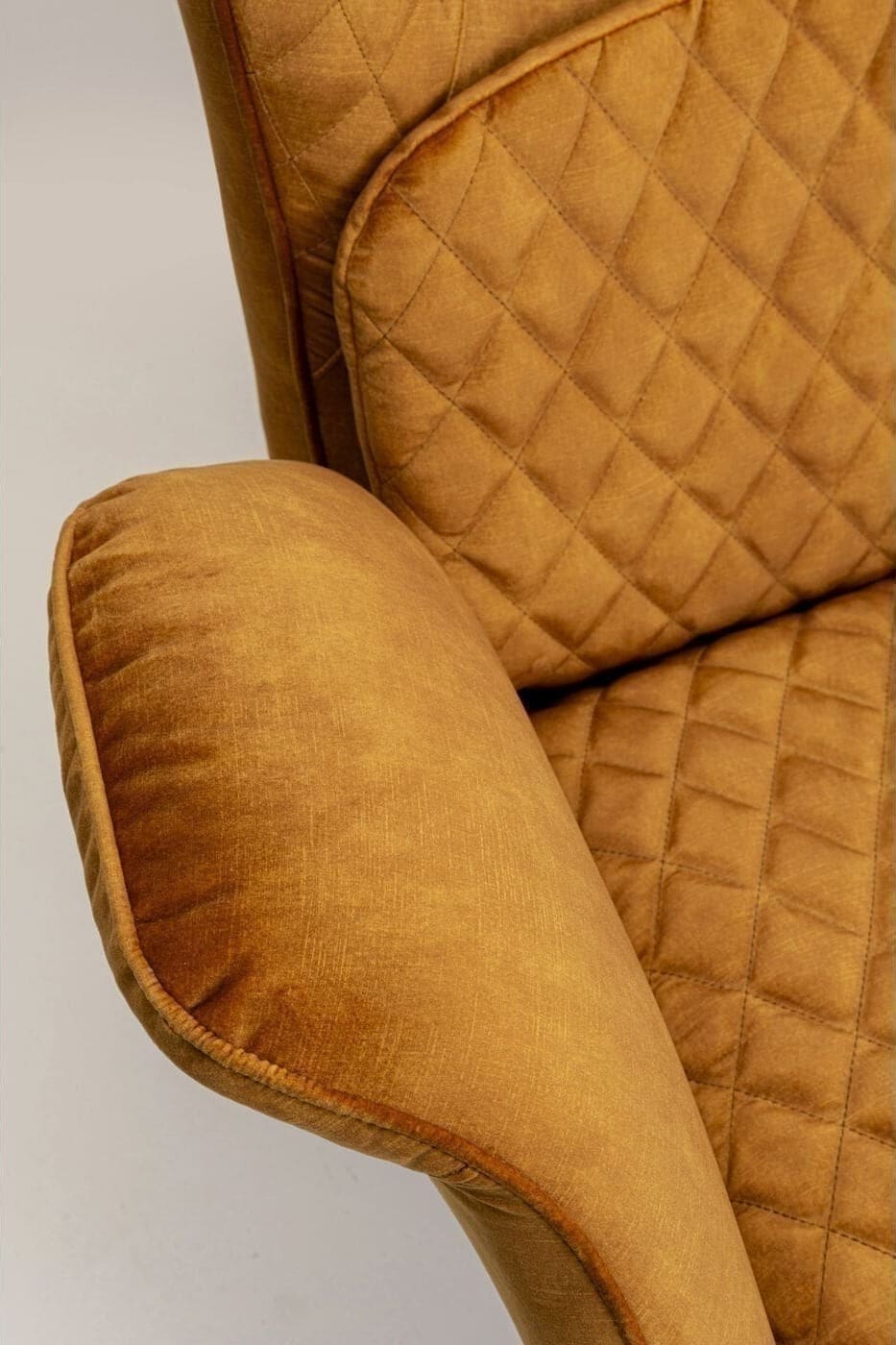 Fauteuil Tudor Velvet Gold Brown Kare Design Fauteuil 70737