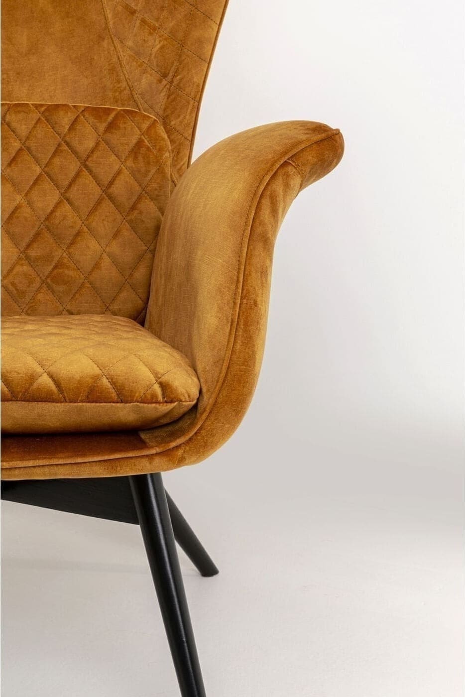 Fauteuil Tudor Velvet Gold Brown Kare Design Fauteuil 70737