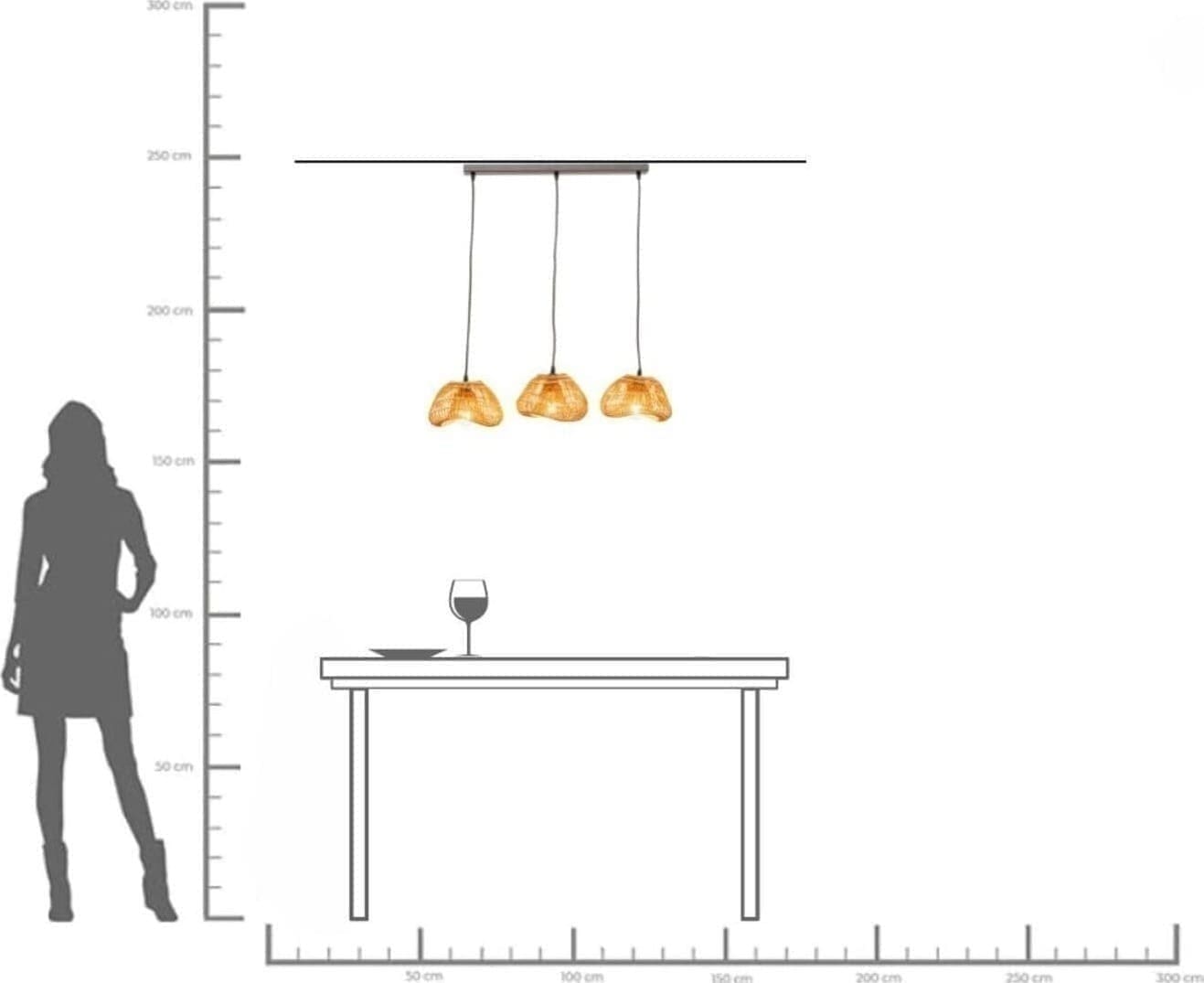 Hanglamp Aloha Drop Tre 80cm Kare Design Hanglamp 56534