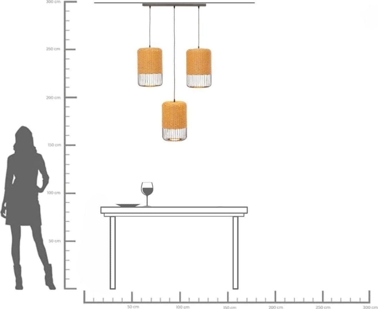 Hanglamp Aloha Tre 142cm Kare Design Hanglamp 56532
