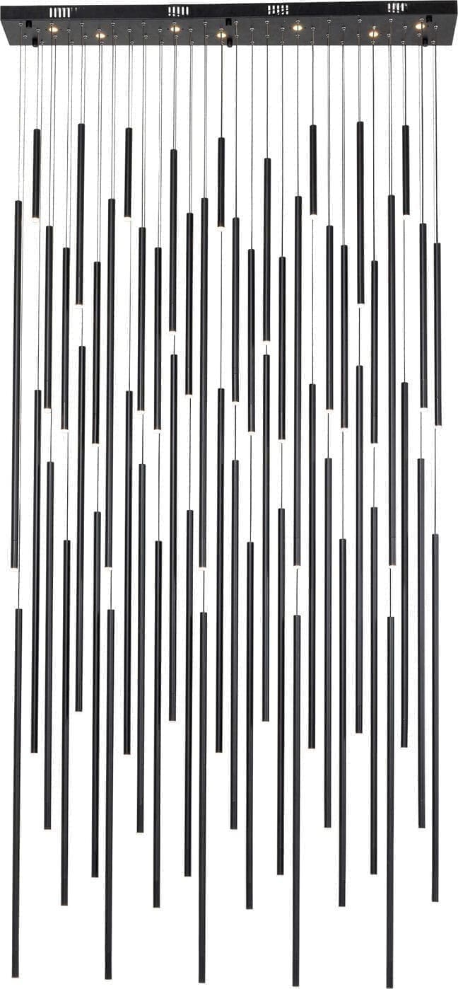 Hanglamp Living Vegas Deluxe Black Matt LED Kare Design Hanglamp 53665