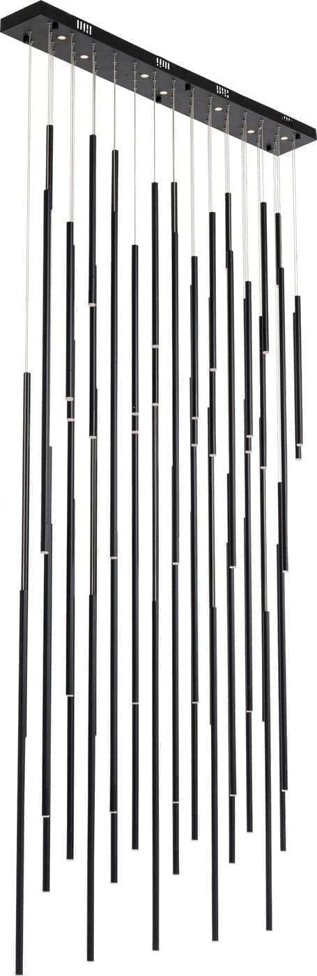 Hanglamp Living Vegas Deluxe Black Matt LED Kare Design Hanglamp 53665