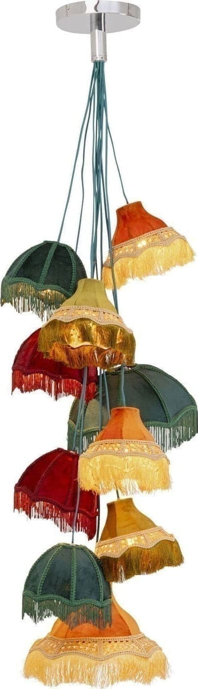 Hanglamp Saloon Fringes 10-lite Kare Design Hanglamp 57465