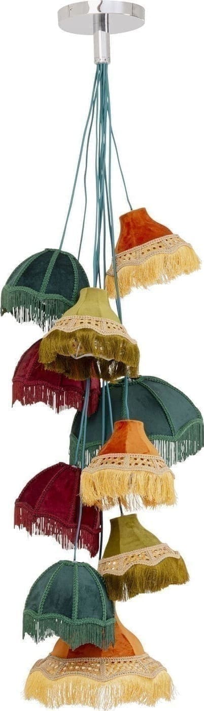 Hanglamp Saloon Fringes 10-lite Kare Design Hanglamp 57465