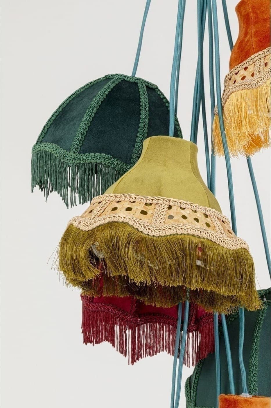 Hanglamp Saloon Fringes 10-lite Kare Design Hanglamp 57465