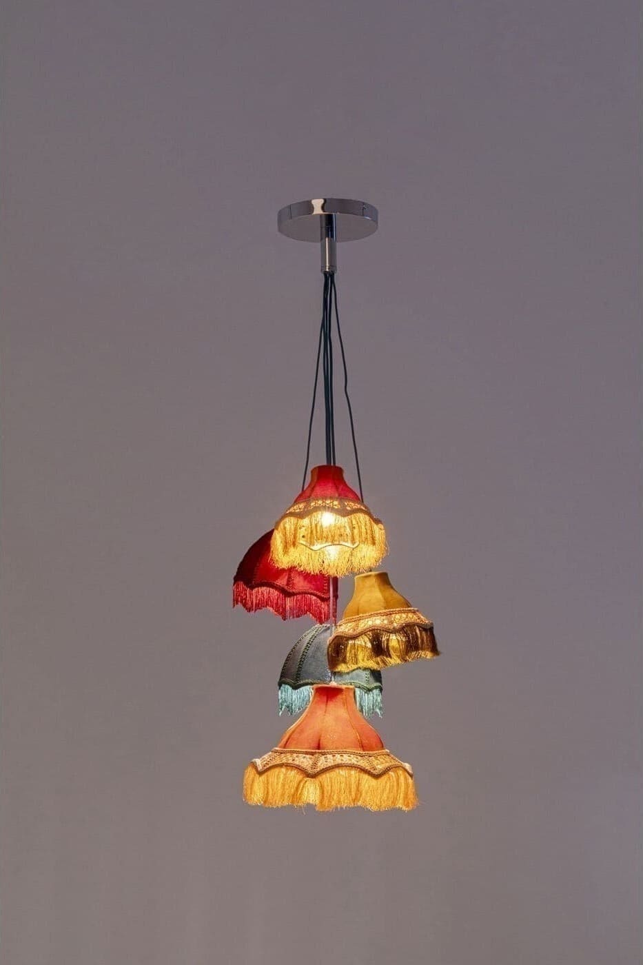 Hanglamp Saloon Fringes 5-lite Kare Design Hanglamp 57466
