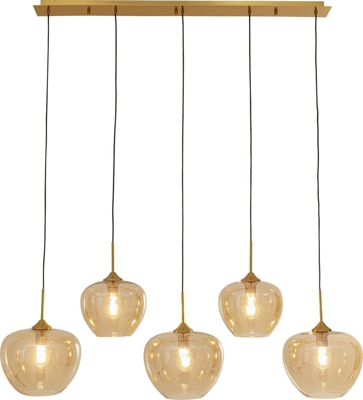 Hanglamp Sphere Amber Five 160cm Kare Design Hanglamp 57706