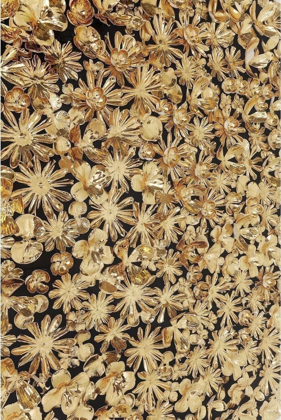 Object Schilderij Gold Flower 120x120cm Kare Design Beeld 39249