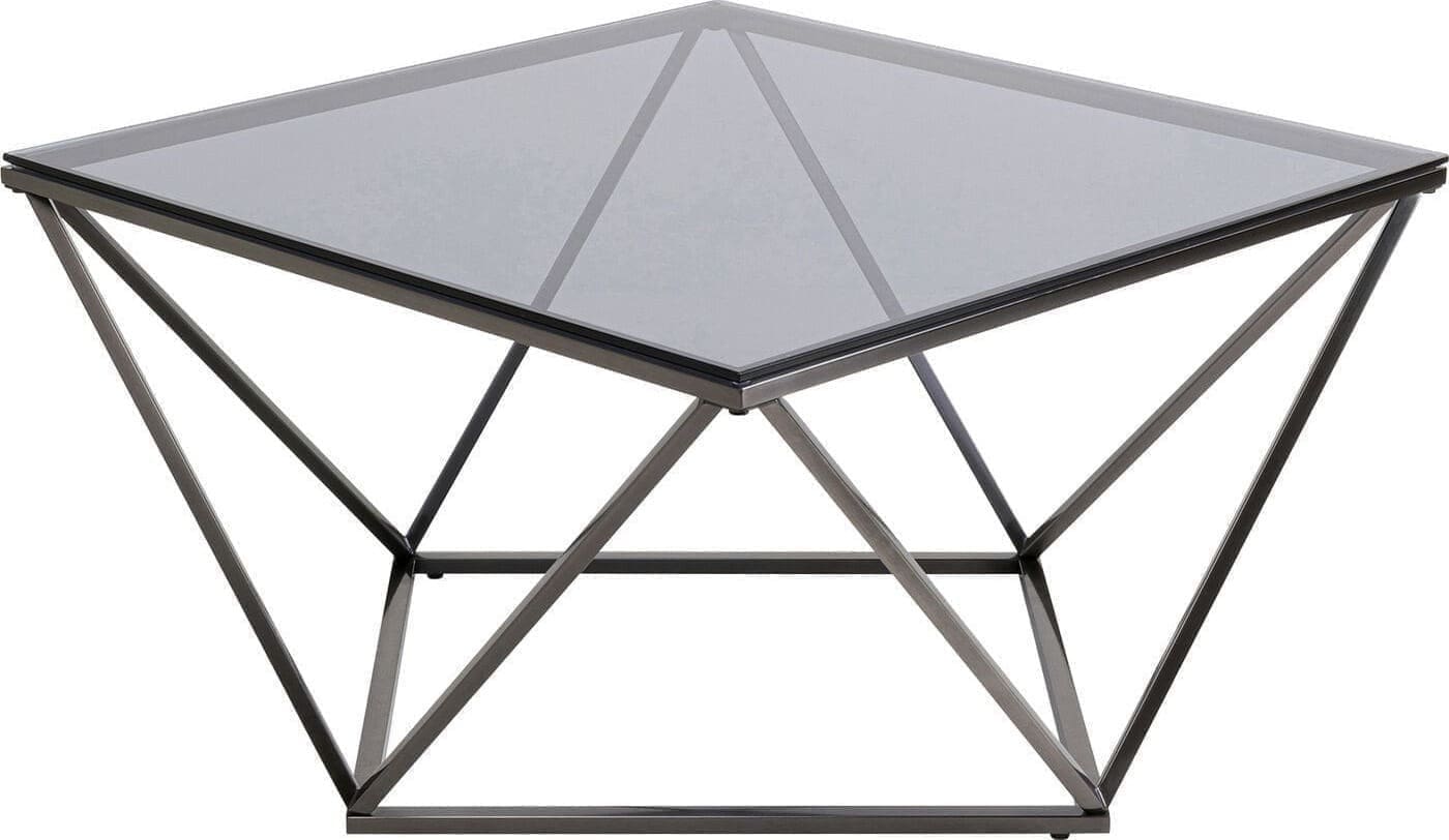 Salontafel Cristallo Graphite 80x80cm Kare Design Salontafel 70107