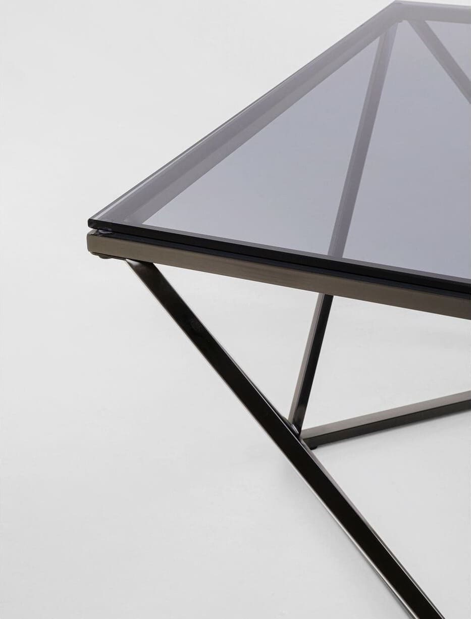 Salontafel Cristallo Graphite 80x80cm Kare Design Salontafel 70107
