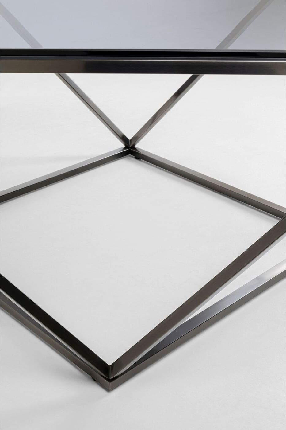 Salontafel Cristallo Graphite 80x80cm Kare Design Salontafel 70107