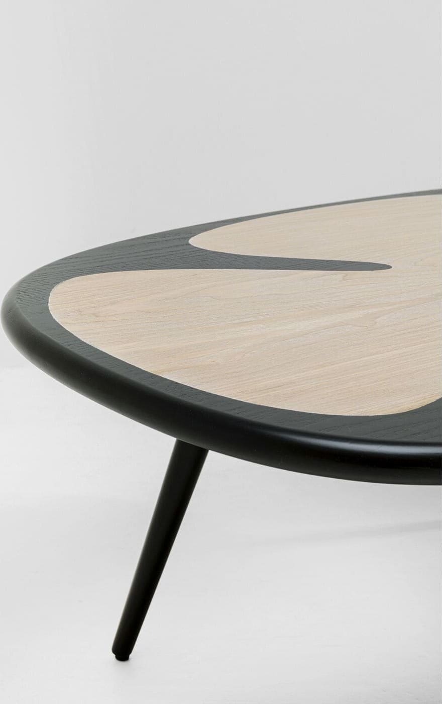 Salontafel Petal Nature Black 90x60cm Kare Design Salontafel 70845