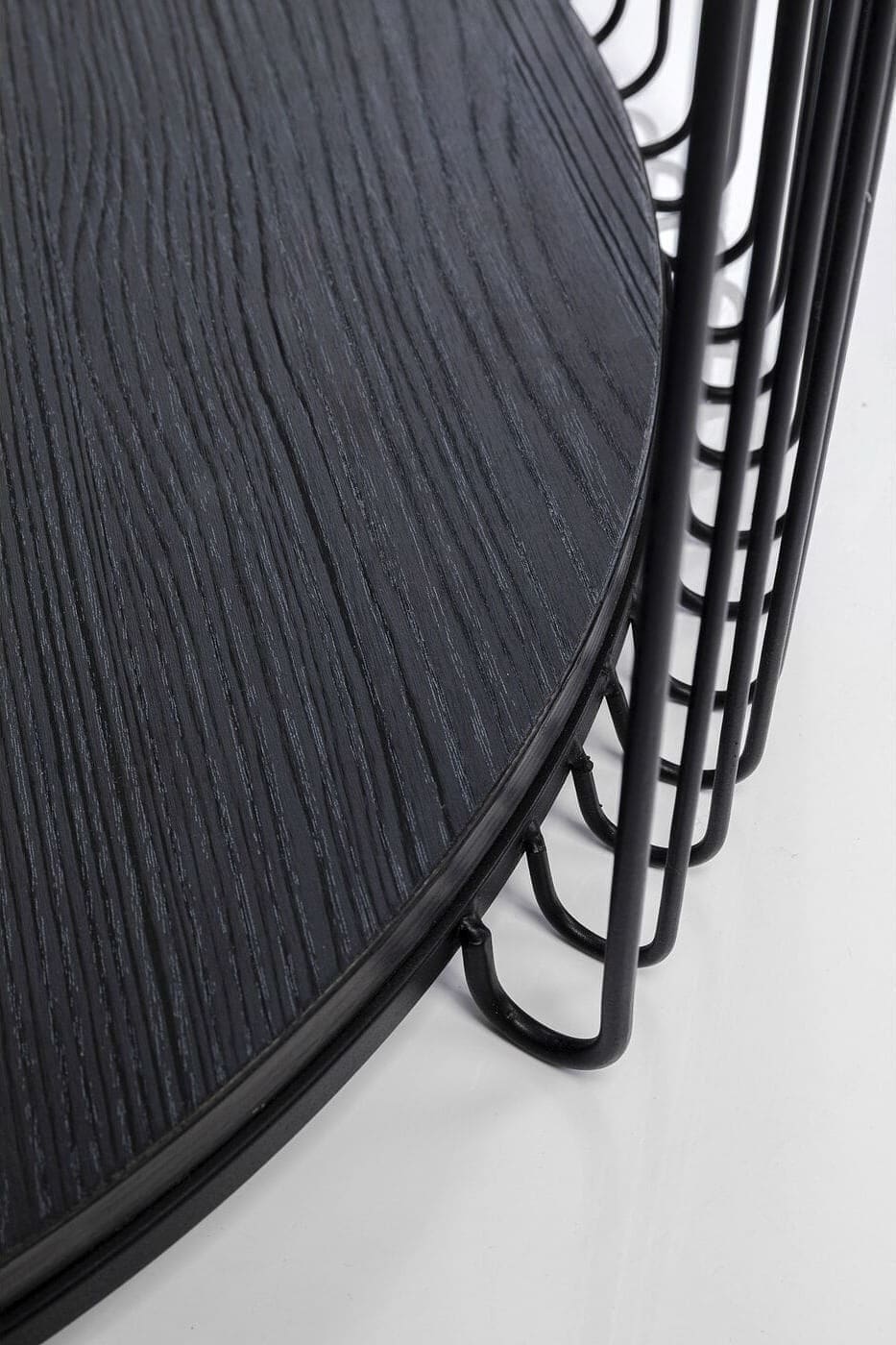 Salontafel Wire Double Black Wood (2/Set) Kare Design Salontafel 87960